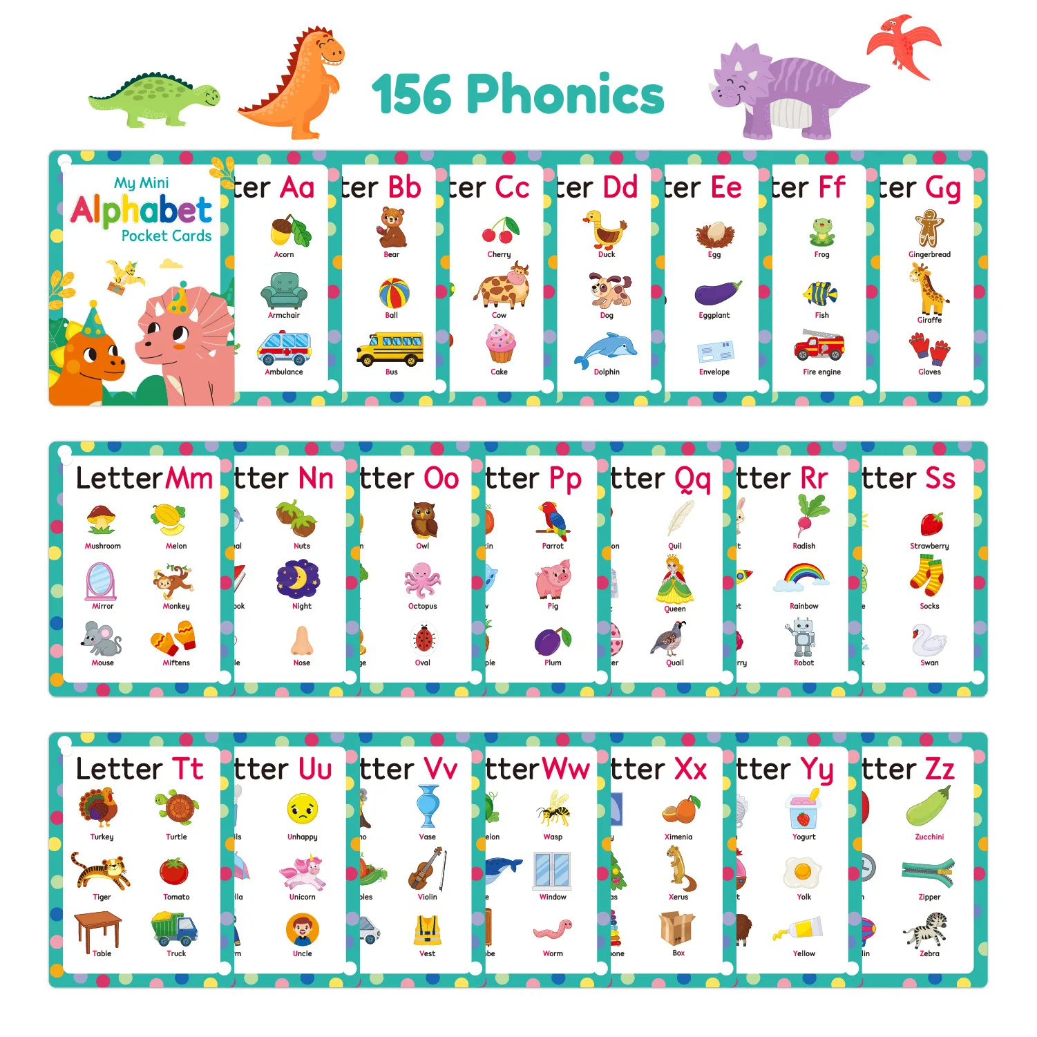 Schede flash ABC Phonics per b - Kids Education Words recensione e prezzo