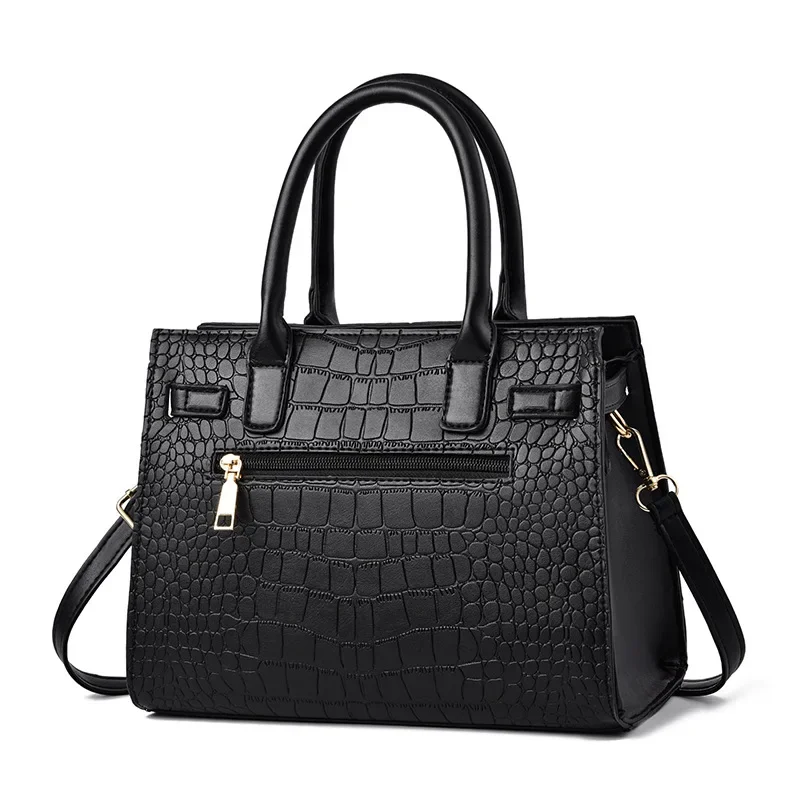 Leather Women Messenger Bags Crocodile Female Crossbody Shoulder Hand Bags for Women 2024 High Quality Ladies Simple Handbags