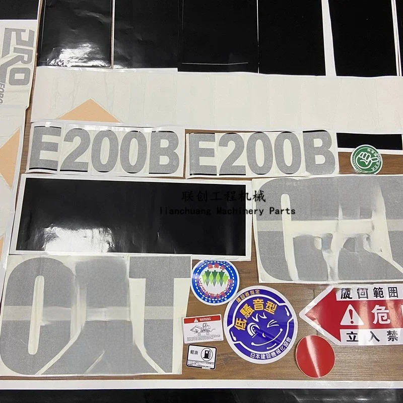 

For Caterpillar Cat E70/120/200/312/313/320B/BU Excavator Sticker Car Body Labeling Decorative Decal
