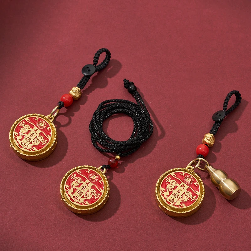 Luck Zodiac Keychain Chinese Style Keyring Pendant New Year Feng Shui Hanging Decoration Money Good Fortune Spring Festival Gift