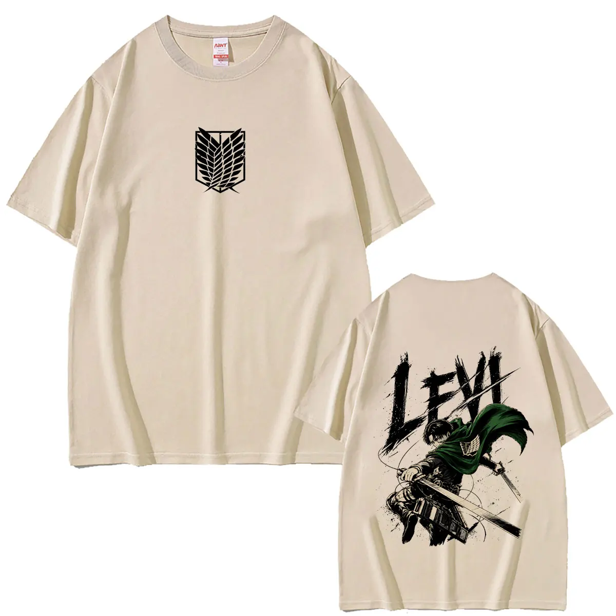 Anime Attack on Titan Levi Ackerman Grafik-T-Shirt für Männer und Frauen, Cartoon-Manga-Merch-T-Shirts, Unisex-Mode, Oversized Streetwear – Detail 7