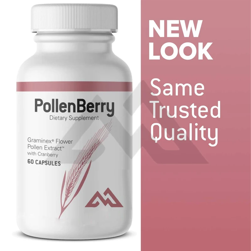 Extracto concentrado de polen, polvo de arándano - piel, trato urinario y salud de la vejiga - antioxidantes naturales, 60 cápsulas