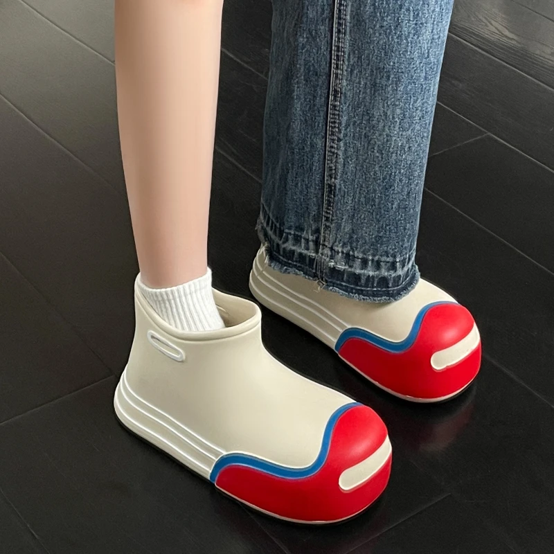 Rain Boots Women's New Waterproof Rubber Shoes Cute Children's Rain Boots Comfortable Garden Work Shoes Kawaii Short Boot Botas