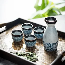 Japanese Sake Jug Wine Cup Ceramic Sake Sets Home Chinese Baijiu Wine Warmer Dispensing Tool House Warming Gifts