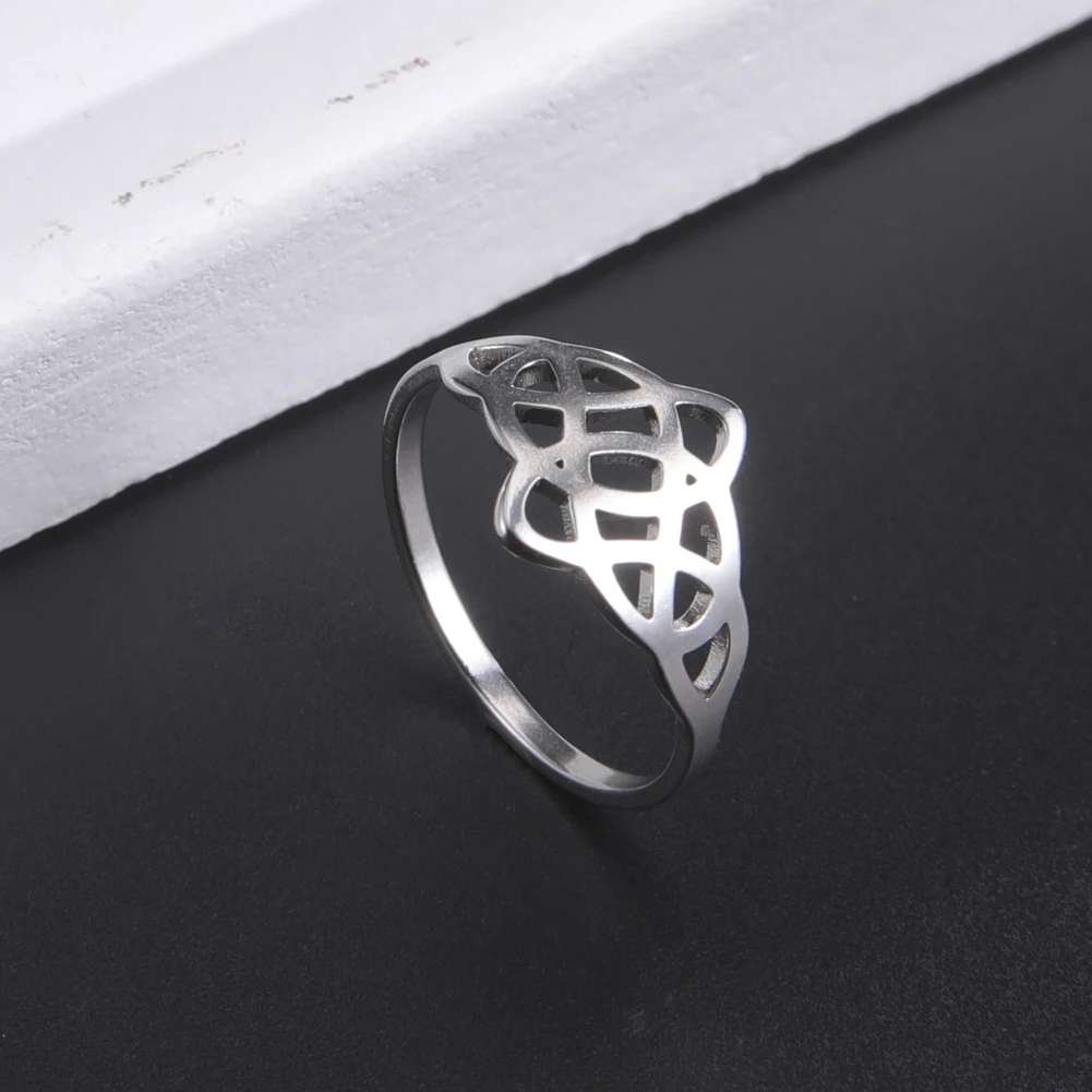 Dawapara Trinity Celtics Knotenring, irisches Liebesherz, Freundschaftsversprechen, Verlobungsring, Ehering aus Edelstahl – Detail 16