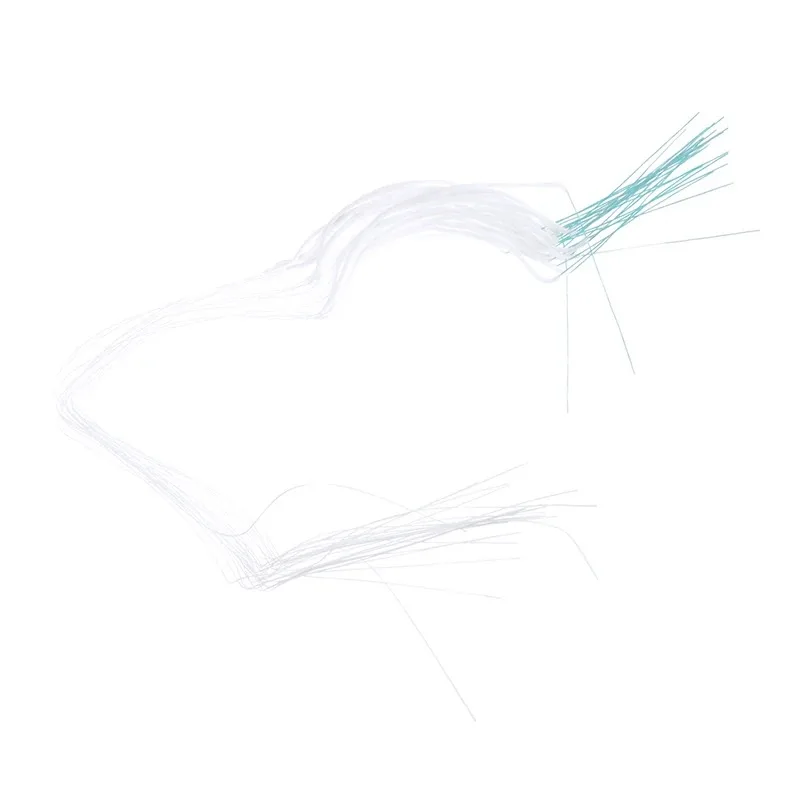 50 قطعة/الوحدة خيط تنظيف الأسنان حامل خيط الأسنان بين تقويم الأسنان الأقواس جسر الجر الأقواس