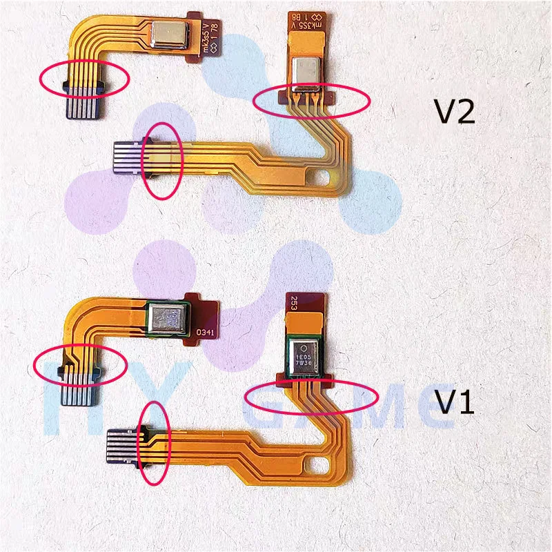 1 Juego para PS5 V1 V2 V3 Cable flexible de micrófono de doble sentido Cable flexible de cinta de micrófono izquierdo y derecho reemplazo de Cable de micrófono interno