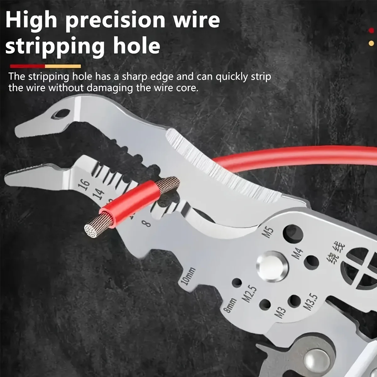 12 in 1 Wire Stripper Pliers Multifunctional Cutting Tool Used For Appliance Repair,Electrician Wire Cutting,Crimping,Winding