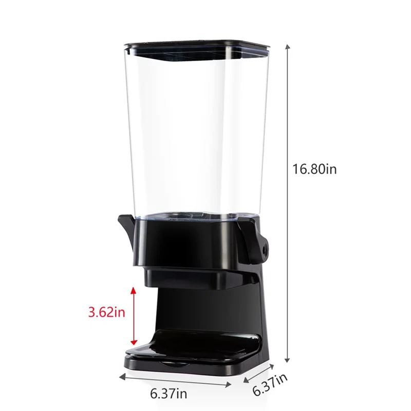 HITL Dispenser per cereali da banco con coperchi, contenitori per organizzazione e conservazione per cucina e dispensa, dispenser per cereali di riso