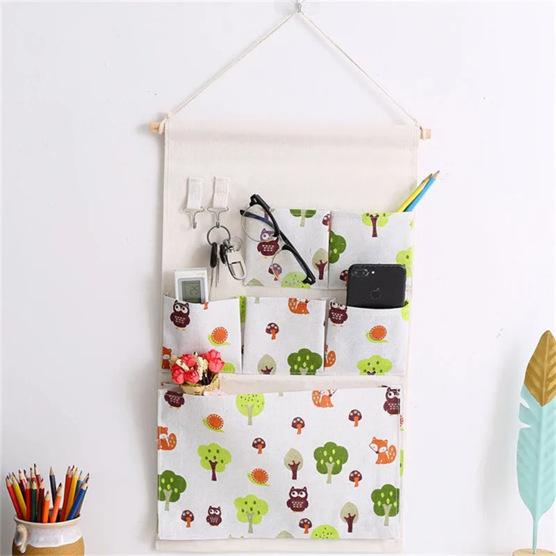 1 Piece Closet Hanging Storage Bag Cosmetic Storage Bag Desktop Storage Box Geometric Sundries Container Small Package Organizer