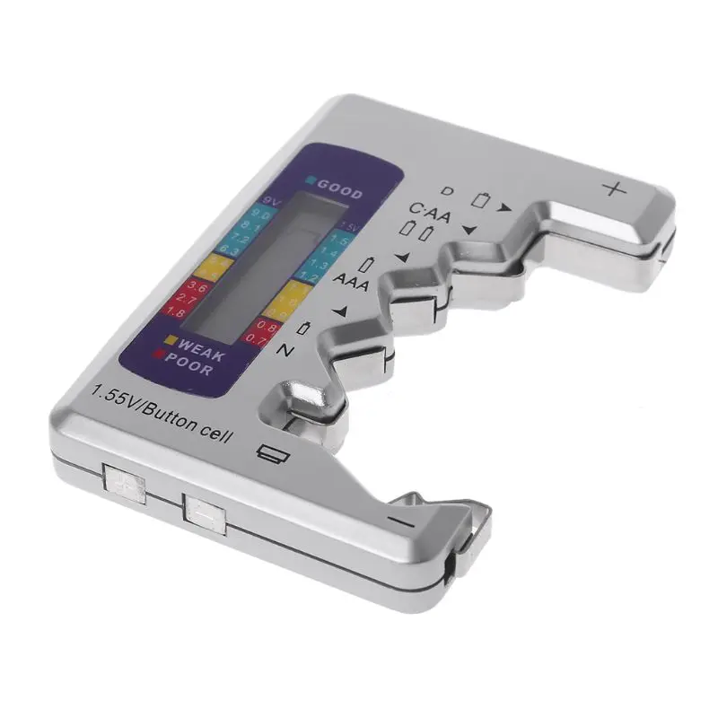 D AA AAA 9V LCD 디스플레이 버튼 셀 배터리 측정기 표시 볼트 테스터 검사기