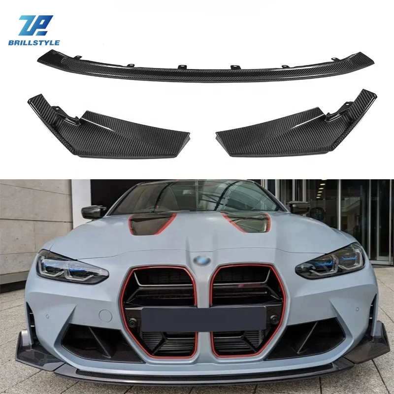 CSL G80 M3 G82 M4 Dry Carbon Fiber Front Splitter Lip For BMW Front Spoiler Body Kit 2021+