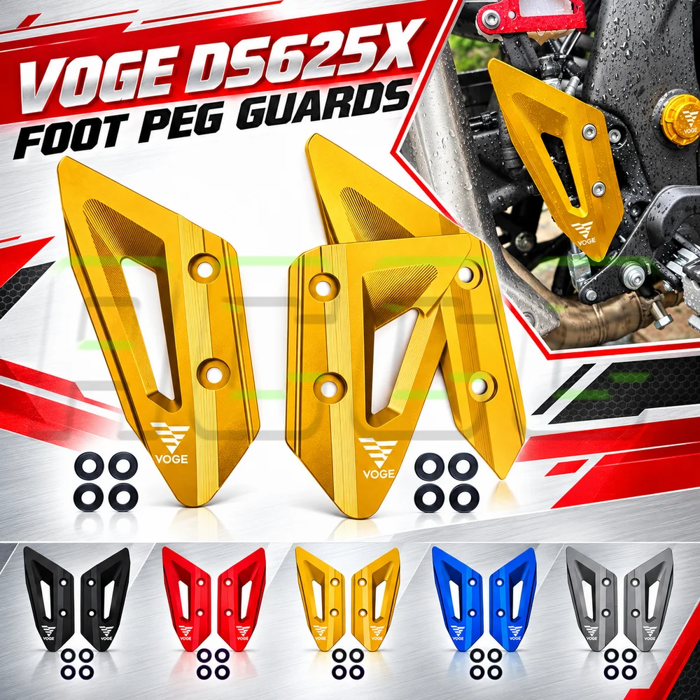 Modified  Foot Peg Guards Heel Plates Protector For VOGE DS625X Ds625 X