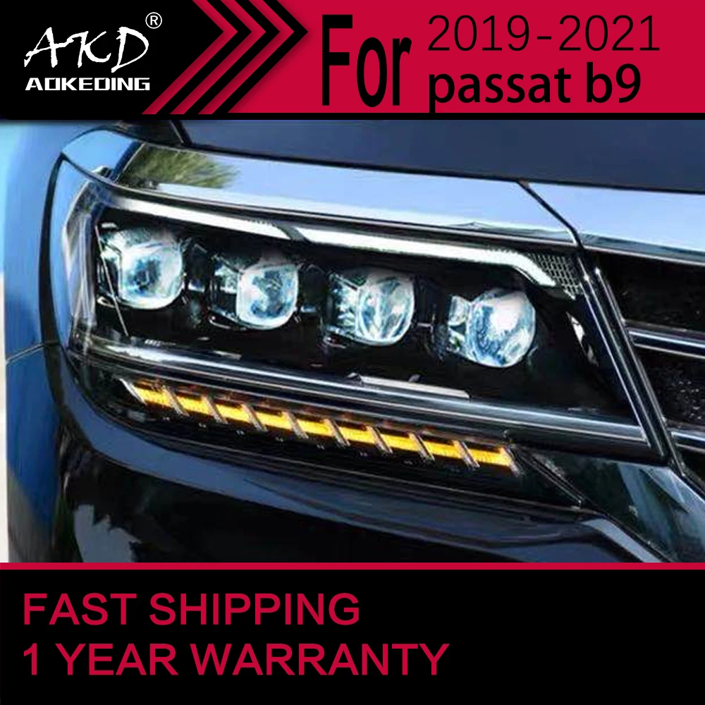 

Car Lights for VW Passat B9 LED Headlight 2019-2021 Passat B9 Head Lamp Drl Projector Lens Automotive
