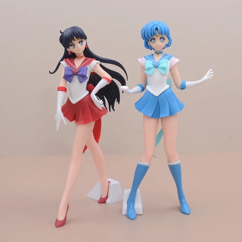 Sailor Moon Mizuno Ami Hino Rei Anime Figure Action Figures toys model Desktop decoration statue Collection Pendant kids Gifts