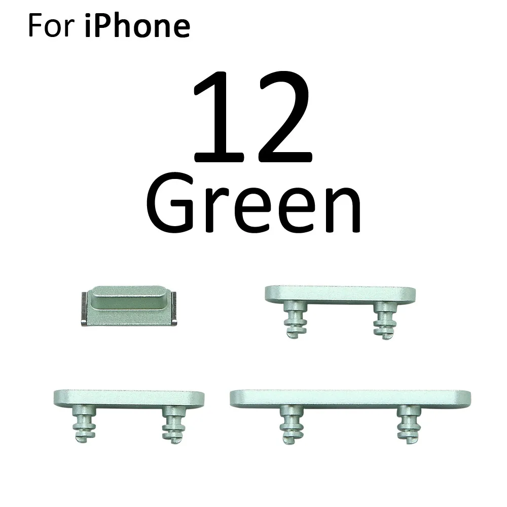 Power On Off Volume Switch Mute Side Key Button Full Sets For iPhone 12 mini 12 Pro Max