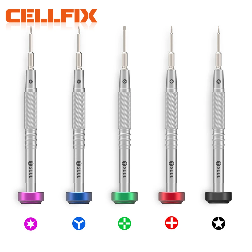 2uul Combat Type Precision Screwdriver Hard and durable for IPHONE IPAD Clocks Watches Repair Tools Integrated Forming