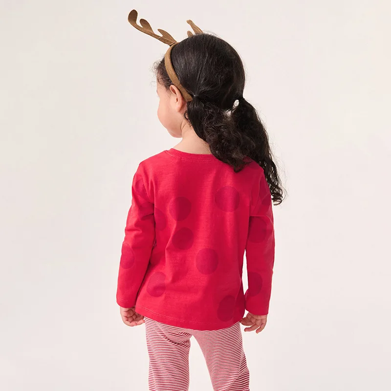 

Christmas Girls' Outfit Wholesale Cute Deer Children's Clothing Autumn Cartoon Striped Children's Set