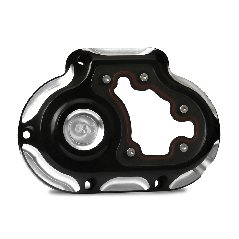 Motorcycle CNC Clarity Transmission Engine Side Cover For Harley Dyna Super Glide Street Bob 07-10 Softail Fat Boy FLSTF 07-17