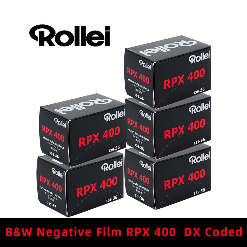 1/3/5Rolls Original Rollei PRX 400 135 35mm Black&White Negative Film（36 Exposures/Roll）Professional Film Camera