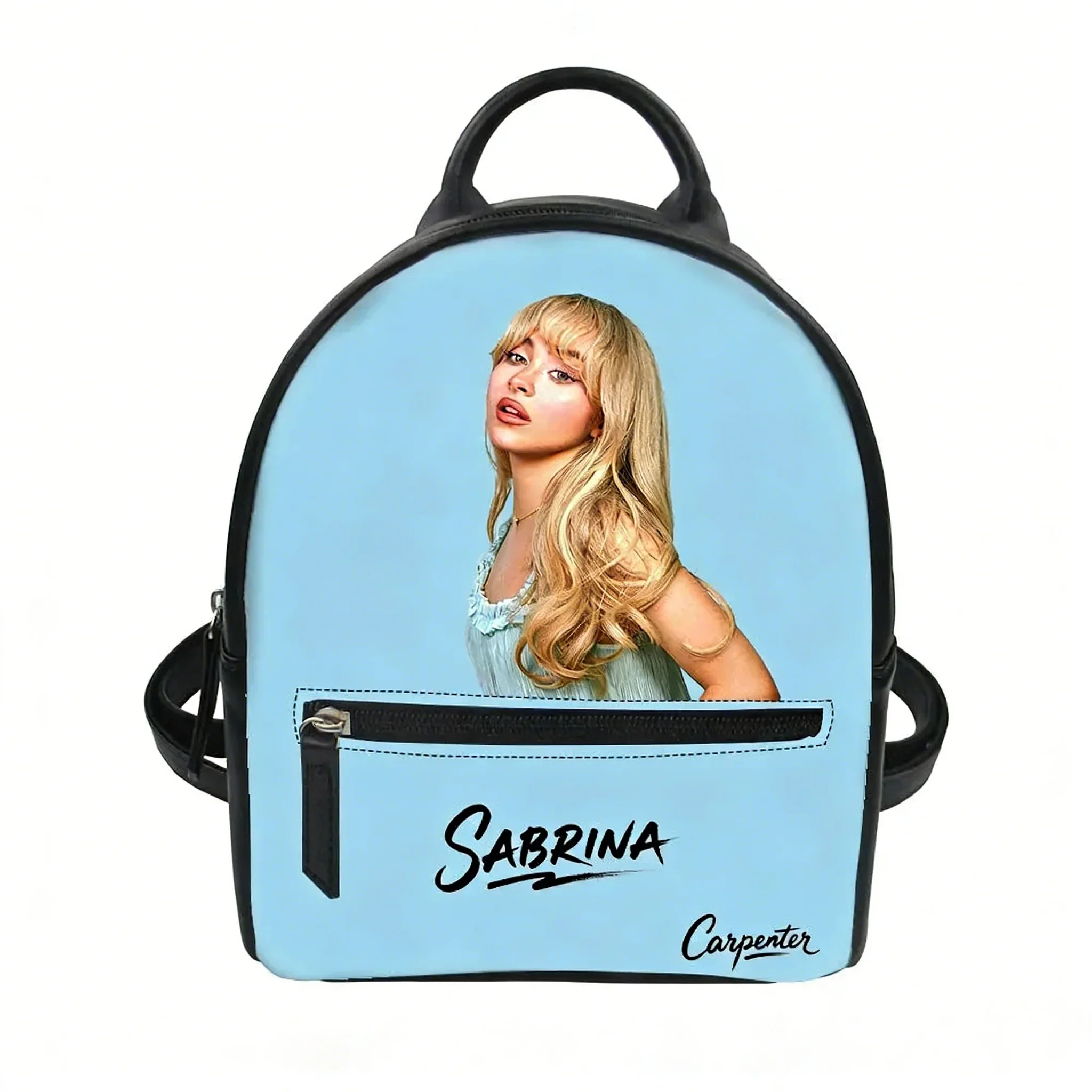 

Sabrina Carpenter Backpack Purse Women Schoolbags Pop Singer Custom Double Shoulder Bag Mini Daypack Leather Travel Bag Gift