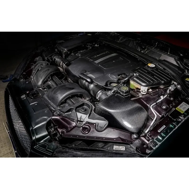 13-16 Snellere Reactie Real Dry Koolstofvezel Inlaatsysteem Voor Jaguar XJL 3.0T GTR Motor Koolstofvezel luchtinlaatpijp