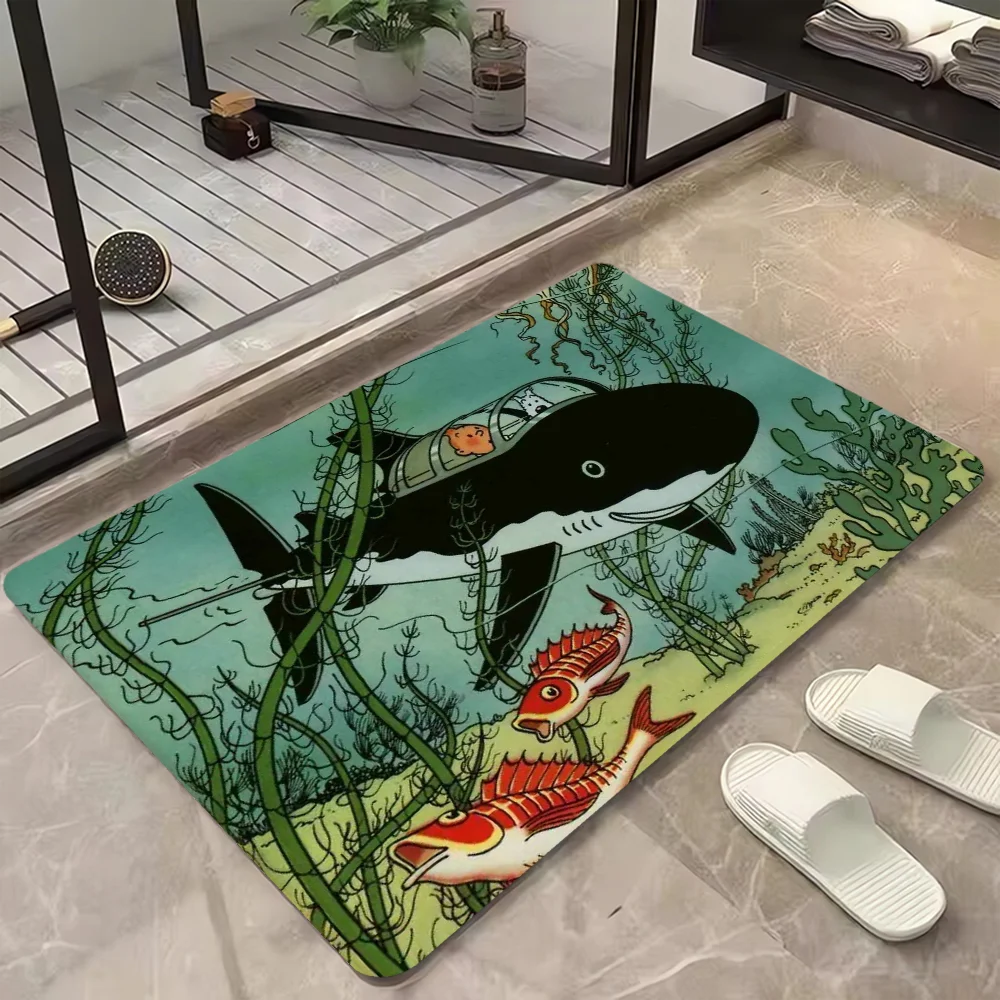 Carpet for Home Entrance Doormat Outdoor Tintin Floor Mat Room Decoration Items Bath Mats Bedroom Rug Kitchen Rugs Customized