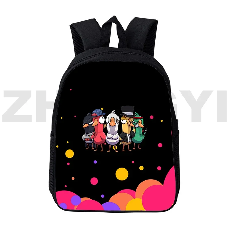 Popular Game Goose Goose Duck 3D Backpack Children Study Rucksack Cute Anime Japanese Bag 12/16 Inch Daily Travel Bags for Women