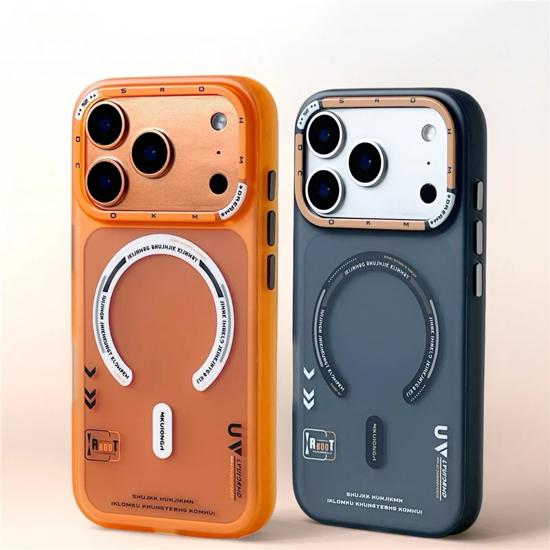 

High-Tec Elements Pattern Magesafe Magnetic Case For iPhone 17 17Pro 16 15 17Pro Max Wireless Charging Protective Hard Cover