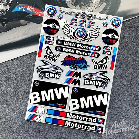 PVC Reflective Stickers For BMW Motorrad GS Series M Power Motorsport Waterproof Decals For Motorcycle Helmet Laptop Accessories