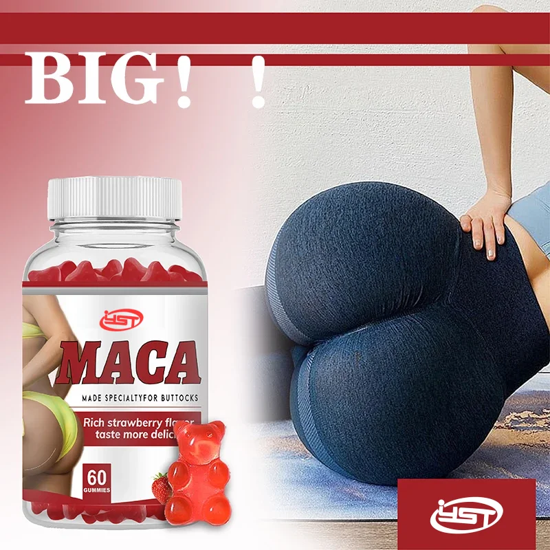 1 Bottles Natural Buttock Enlargement GUMMIES Big Hip Up Pills Big Ass Buttocks Lift Firming Massage Buttocks