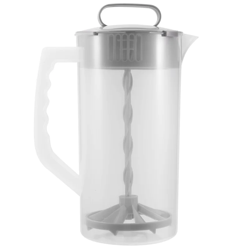 

ABFU-2X Mixing Pitcher For Drinks,2 Quart/64Oz Plastic Water Pitcher With Lid,Easy-Mix Juice Container,Angled Plastic Blades