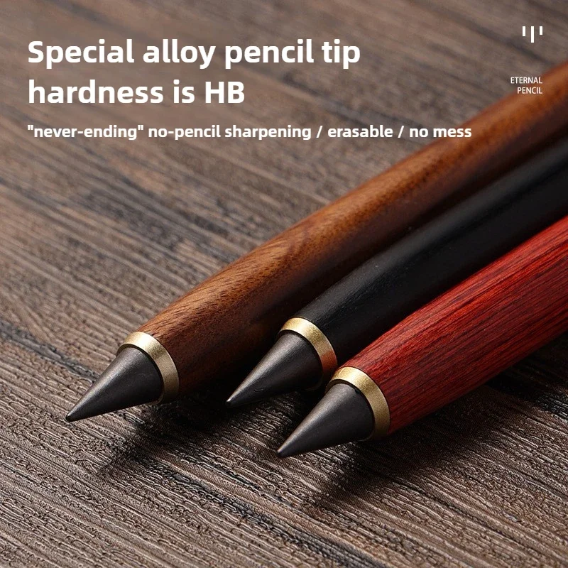 Houten eeuwig potlood, geen slijpen, onbreekbaar voor kinderen, eindeloos schrijven, schetsen, kunst, briefpapier, kantoor, schoolbenodigdheden