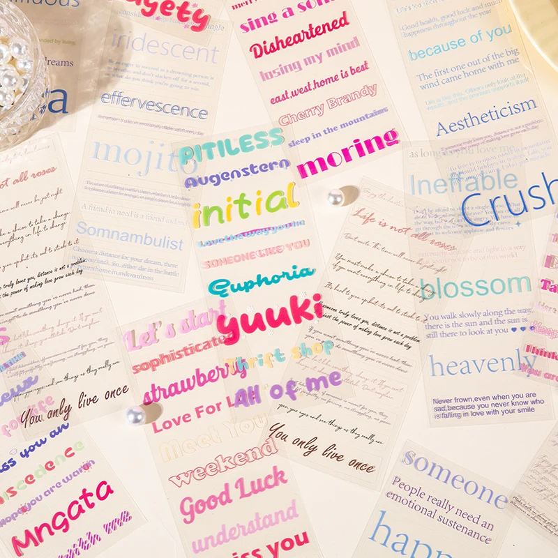 4pcs/Lot Text Note PET Sticker Book