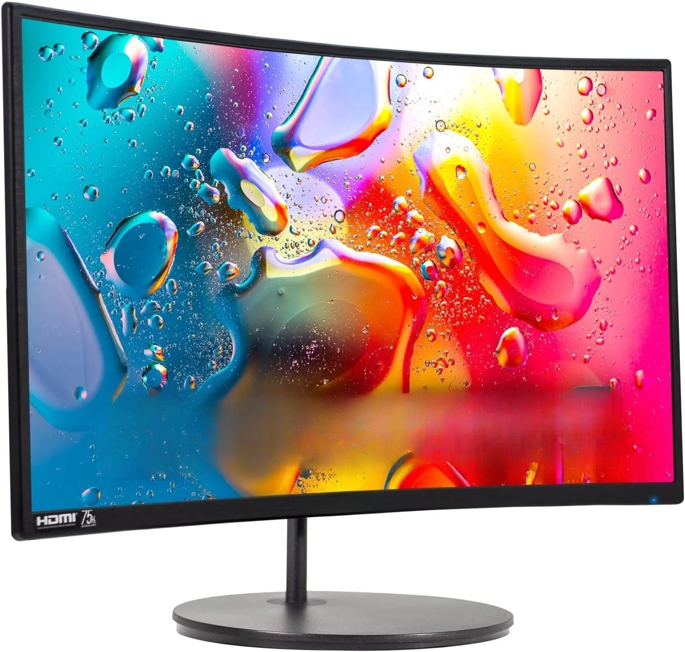 شاشة ألعاب منحنية مقاس 24 بوصة بدقة 1080 بكسل R1500 98% sRGB HDMI x2 VGA مكبرات صوت مدمجة، آلة تثبيت على الحائط VESA باللون الأسود · تخفيضات كبيرة