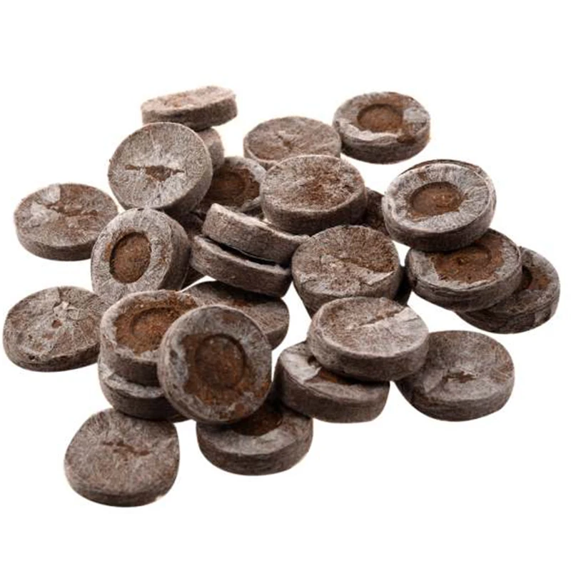 

HOT-150 Pcs Professional Peat Pellets Plant Starting Soil Block Jiffy Seedling Plugs Environmental Garden Nursery