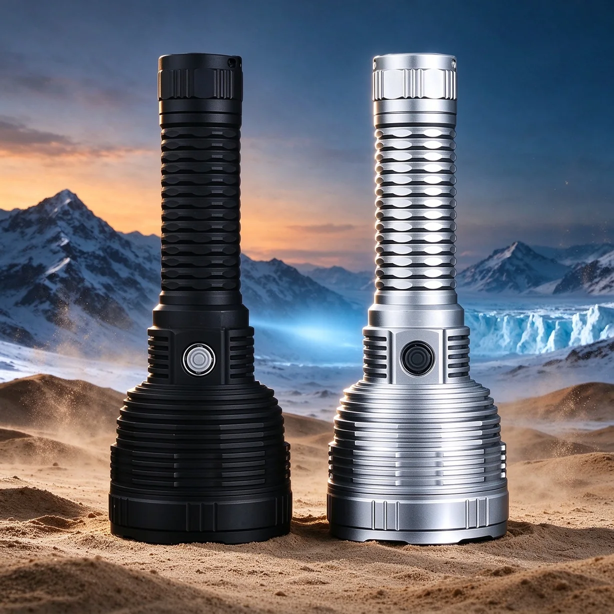 Convoy High Power LED Flashlight SBT90.2 6400Lumen Rechargeable Camping Light with 26800 Battery for Hunting Hiking Self-defense