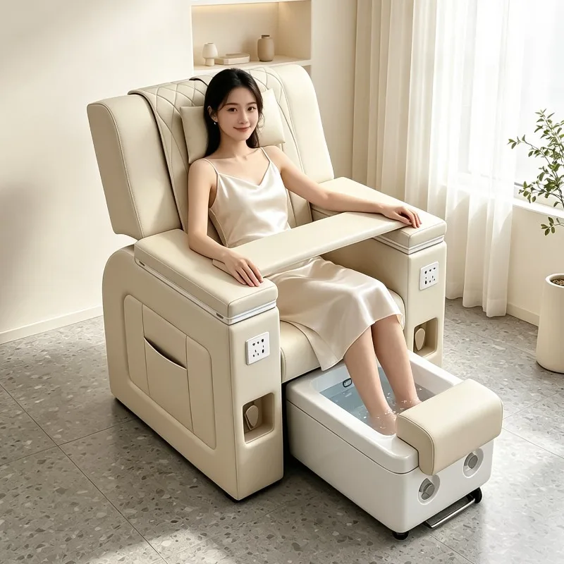 Nail Eyelash Salon Pedicure Chair Multifunctional Electric Massage Reclining Ceramic Foot Soaking Spa Guangdong Province