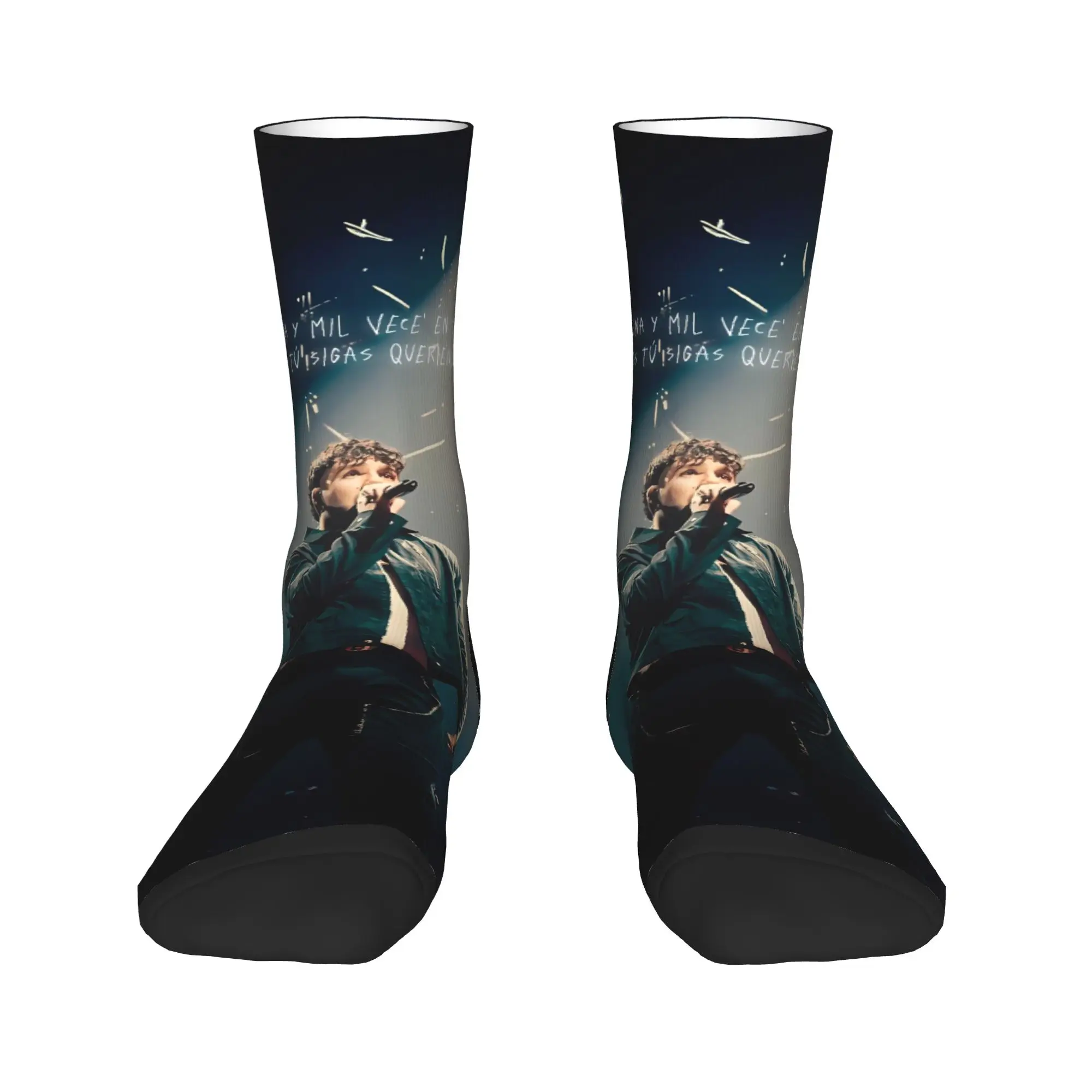 Rapper Quevedo Stockings Adults Men  Socks Soft Gothic Socks Spring Climbing Non Slip Custom Socks Birthday Gift