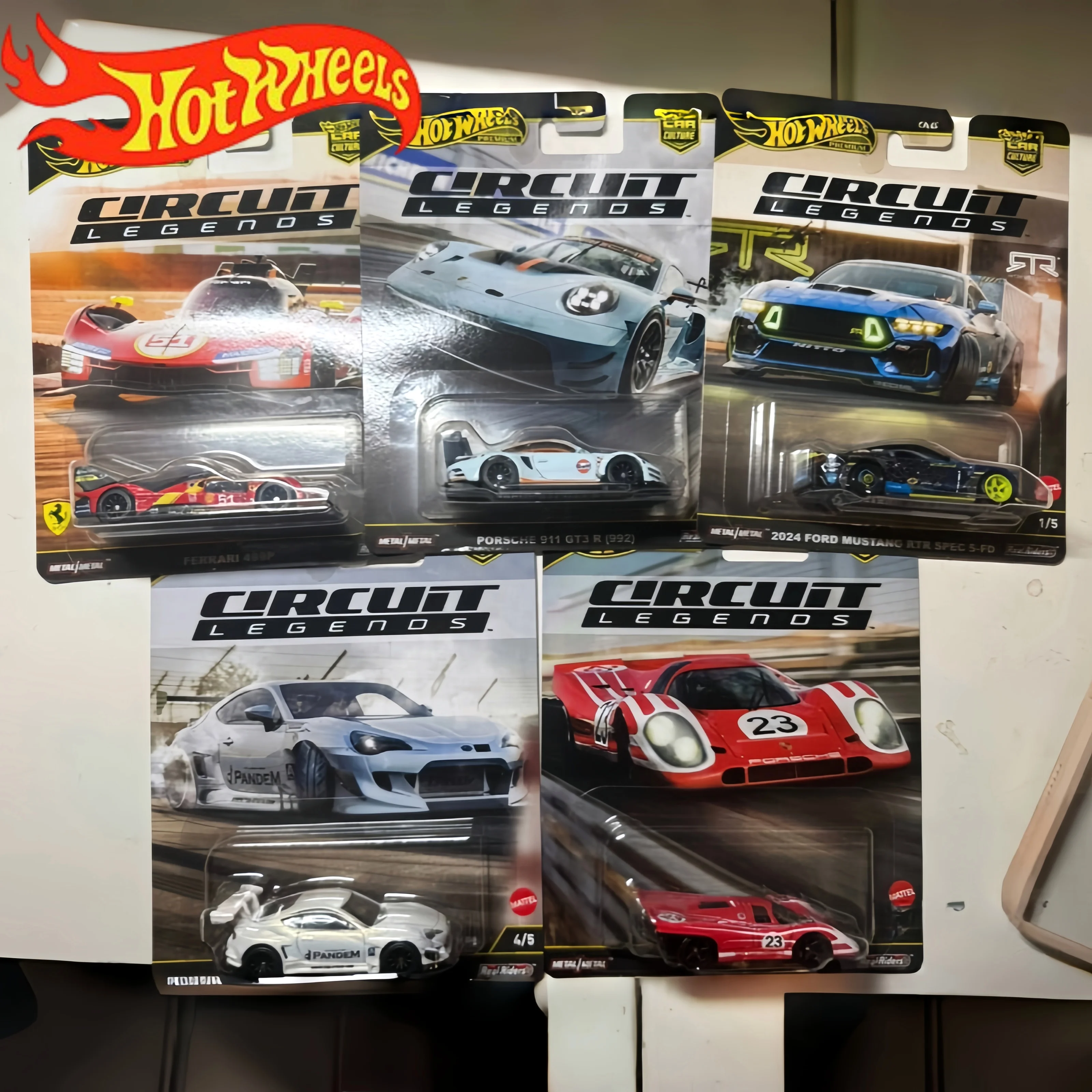

2025 New Hot Wheels Premium Car Culture Circuit Legends Series Ferrari 499P Porsche 911 GT3 1:64 Die-Cast Vehicle Model Cars
