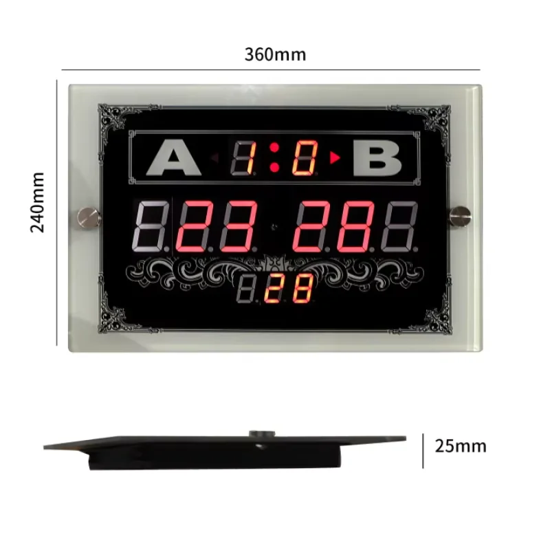 High brightness red LED display digital billiard scoreboard for snooker games