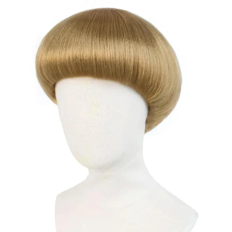 Short Blonde Bowl Cut Wig Blonde Mushroom Wigs Mens Bob Wig for Men Outfit 60s 70s Blond Bob Hair With Bangs Halloween Party