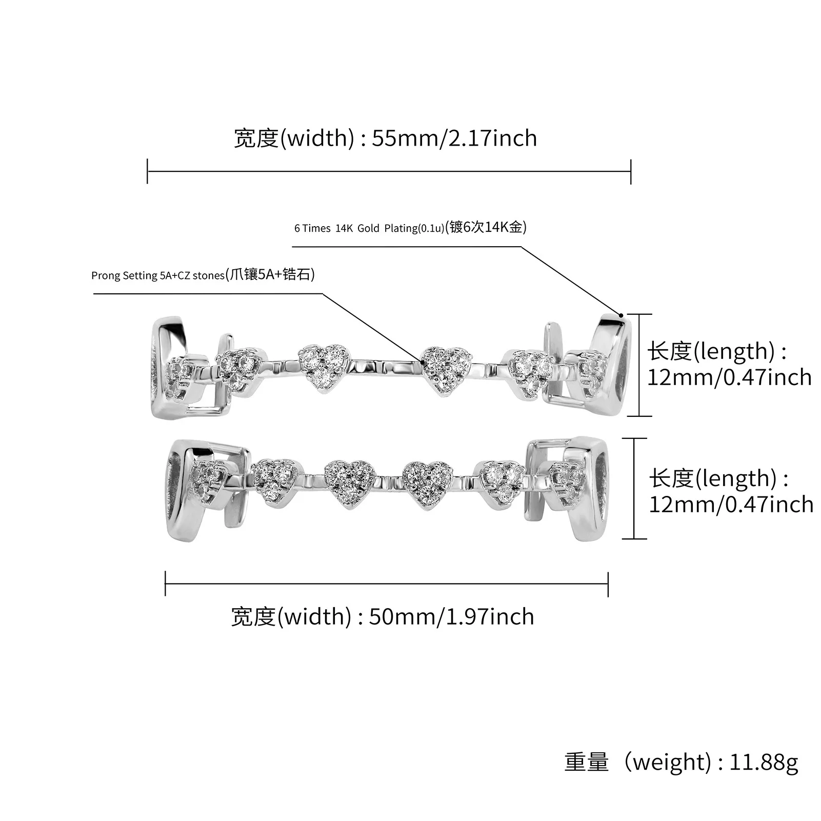 الهيب هوب الهيب هوب الأسنان الشوايات الأقواس مرصعة بالألماس الذهب والفضة الأقواس شخصية العصرية الراب الملحقات