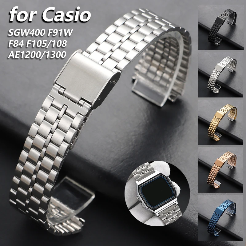 Watches & Jewelry Repair Center New York - 18mm Metall-Uhrenarmband für Casio F-91W AE1200
