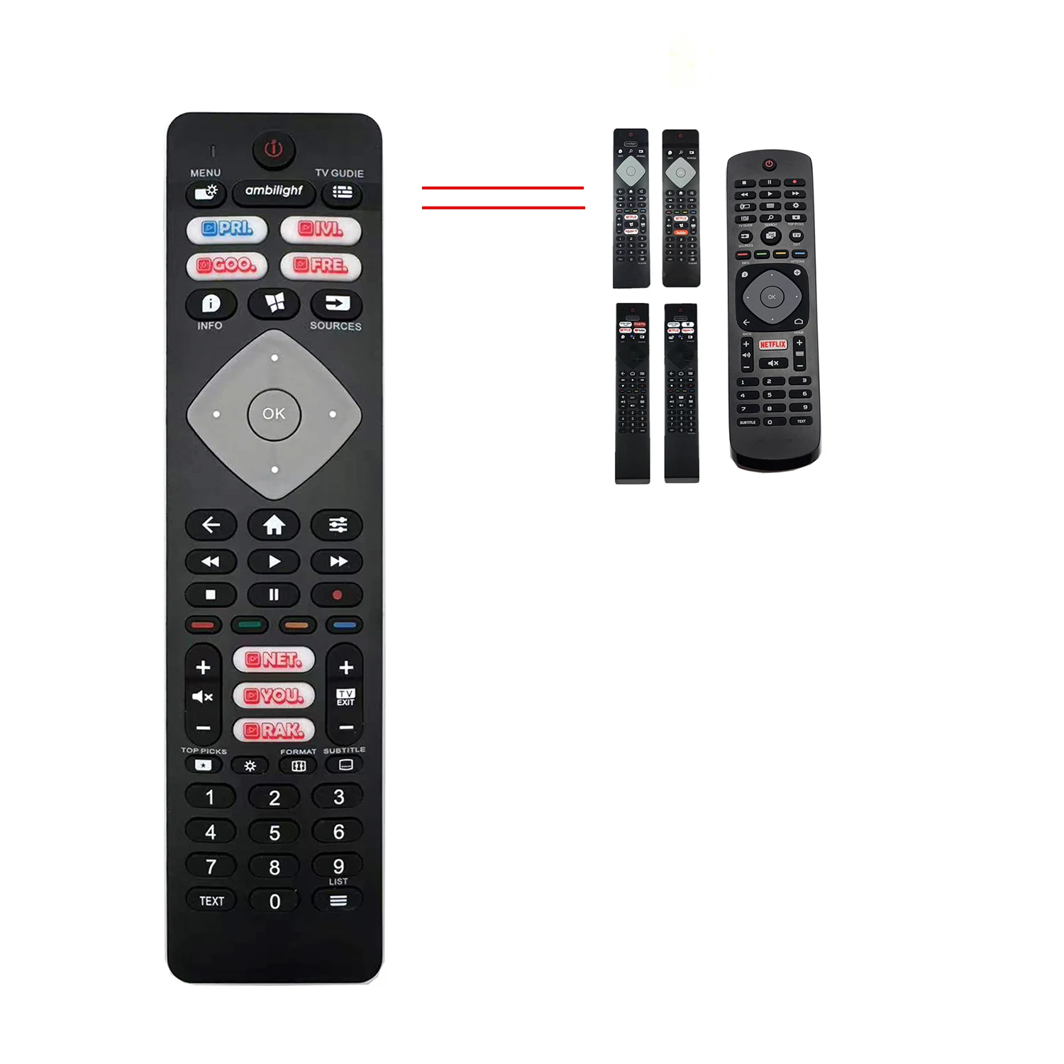 Remote Control Replacement for Philips 4K UltraHD Smart TV 398GR10BEPHN0017BC RC4154405/01R BRC0884301/01 BRC0884402/01