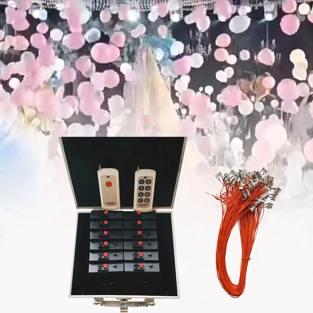 12/10/8 Channel Remote Control Balloons Blasting Machine Remote Control Balloons Kit With Ci9 For Bride Wedding Decorations