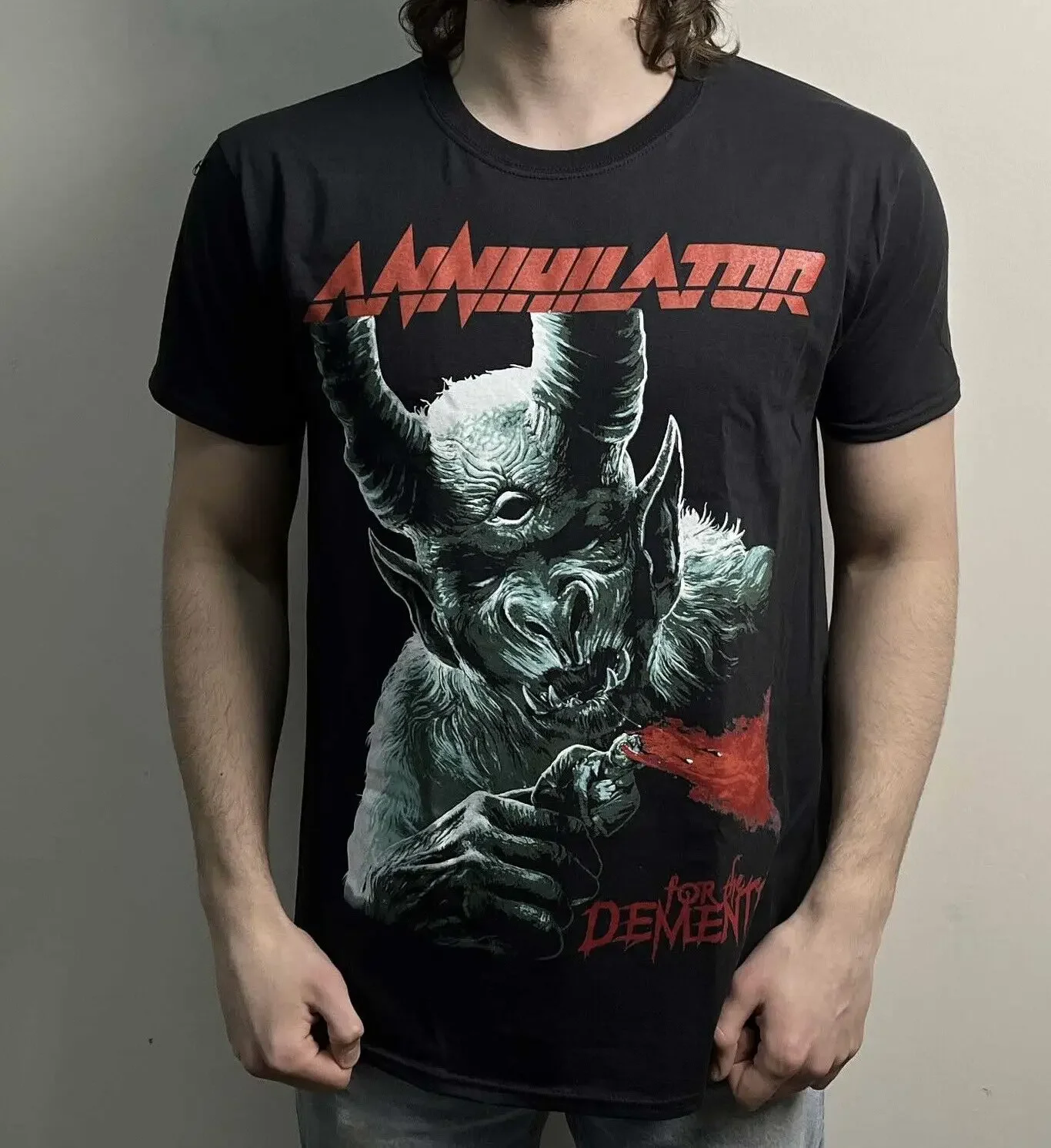 

Annihilator - For The Demented T-Shirt BlackAnime Graphic T-shirts for Men Clothing Women Tees High Quality 100%Cotton Short Sle