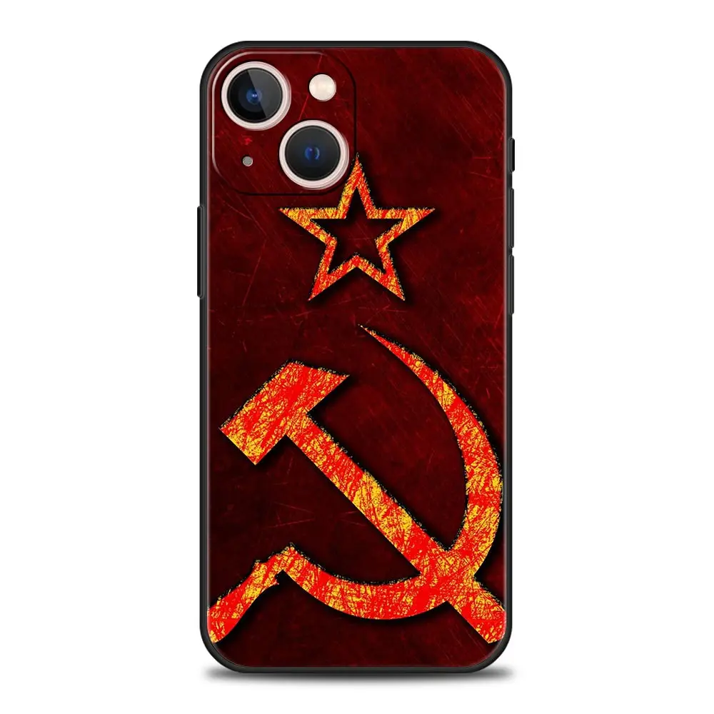 Vintage USSR CCCP Luxury Phone Case For iPhone 15 16 14 13 12 11 Pro Max 7 8 Plus Shell iPhone X XR XS Max SE Cover Fundas