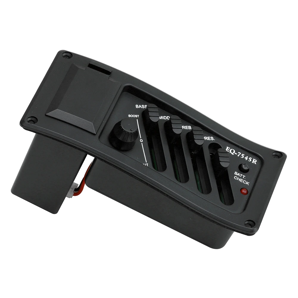 

4-полосный эквалайзер для акустической гитары с пьезо-звукоснимателем, предусилитель, тюнер для акустических гитар