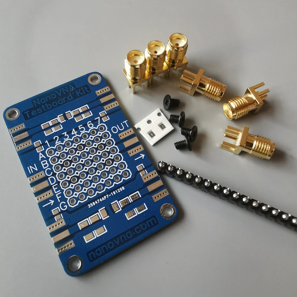 

Test Board For Network Analyzer Kit Sma Connectors 0805 1206 Pads Vector Measurement Jig Circuit Evaluation Tool